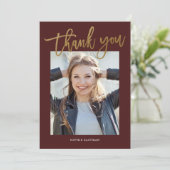 書モダン道写真卒業 サンキューカード (スタンド正面)