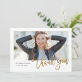 書モダン道写真卒業 サンキューカード (スタンド正面)