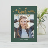 書モダン道写真卒業 サンキューカード (スタンド正面)