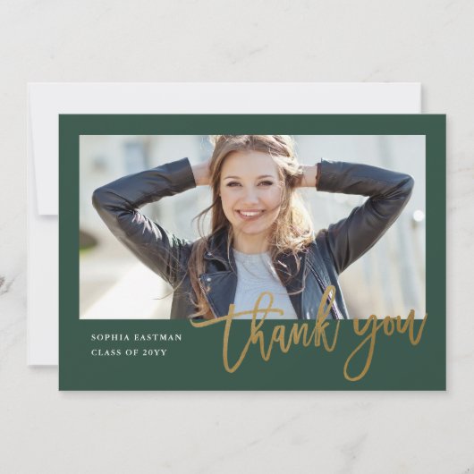 書モダン道写真卒業 サンキューカード (正面)