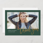 書モダン道写真卒業 サンキューカード (正面/裏面)