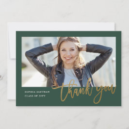 書モダン道写真卒業 サンキューカード
