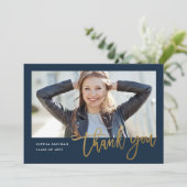 書モダン道写真卒業 サンキューカード (スタンド正面)