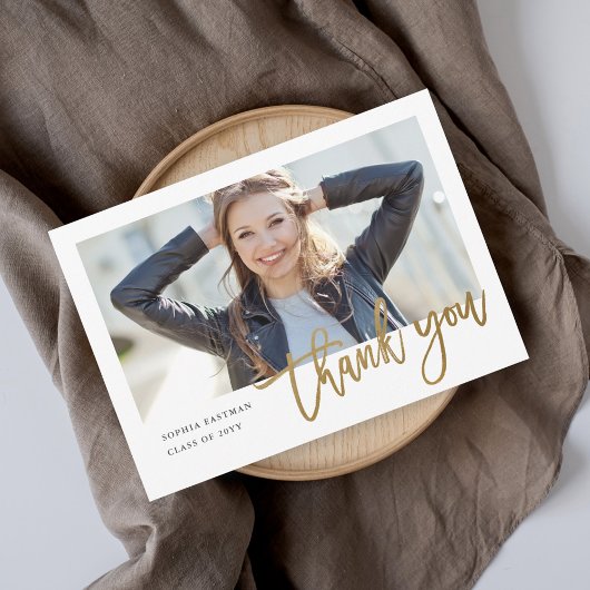 書モダン道写真卒業 サンキューカード