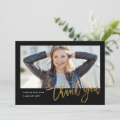 書モダン道写真卒業 サンキューカード (スタンド正面)