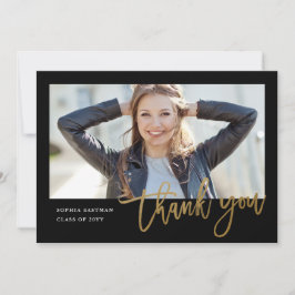 書モダン道写真卒業 サンキューカード