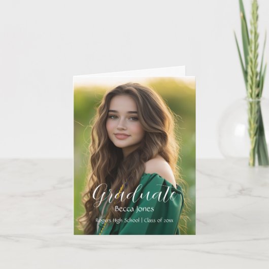 書モダン道写真卒業 案内状 (正面)