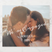 書モダン道写真婚約パーソナライズされた リキュールボトルラベル (シングルラベル)