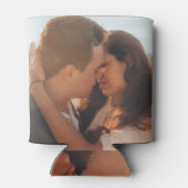 書モダン道写真婚約パーソナライズされた 缶クーラー (裏面)