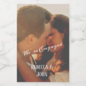 書モダン道写真婚約パーティミニ ワインラベル (シングルラベル)