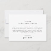 書モダン道写真結婚のサンキューカード サンキューカード (裏面)