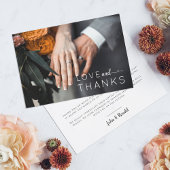 書モダン道写真結婚のサンキューカード サンキューカード