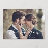 書モダン道写真結婚の サンキューカード (正面)