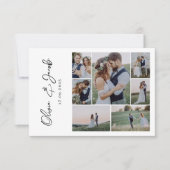書モダン道写真結婚コラージュ サンキューカード (正面)