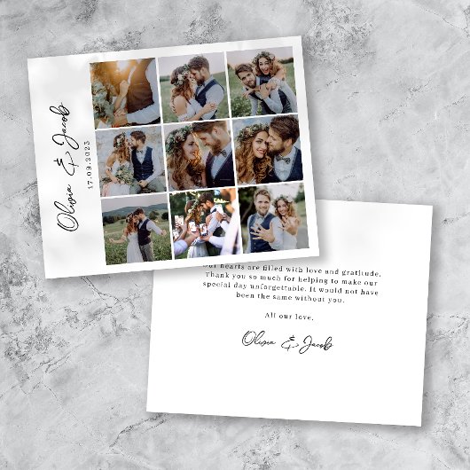 書モダン道写真結婚有難う チラシ