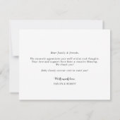 書モダン道写真誕生発表証 サンキューカード (裏面)