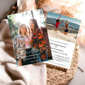 書モダン道双生写真卒業 招待状