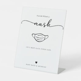 書モダン道台本の安全な距離結婚 台座サイン