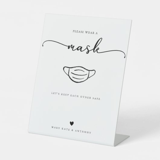 書モダン道台本の安全な距離結婚 台座サイン (正面)