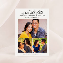 書モダン道台本フォトコラージュ結婚ズ セーブザデート