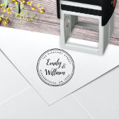 書モダン道台本ラウンド差出人住所 セルフインキングスタンプ