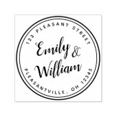 書モダン道台本ラウンド差出人住所 セルフインキングスタンプ (デザイン)