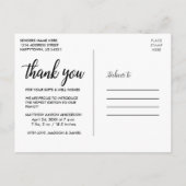 書モダン道台本新生児ラブ感謝してい W ポストカード (裏面)