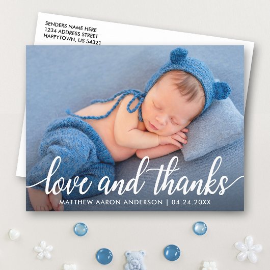 書モダン道台本新生児ラブ感謝してい W ポストカード