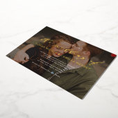 書モダン道台本結婚写真実在の 箔招待状 (回転した状態)