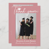 書モダン道大学院写真 サンキューカード (正面/裏面)