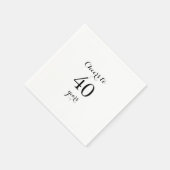 書モダン道応援40年誕生日 スタンダードカクテルナプキン (角)