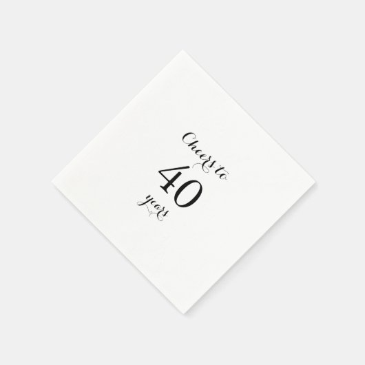 書モダン道応援40年誕生日 スタンダードカクテルナプキン (角)