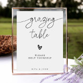 書モダン道放牧結婚表の標識 ポスター