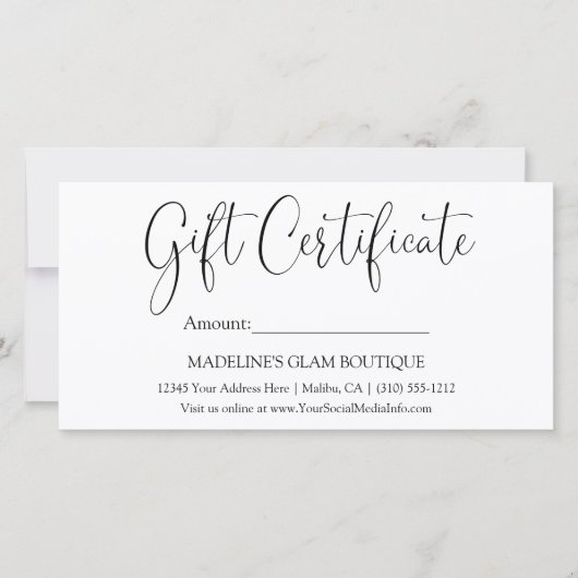 書モダン道景品証書 (正面)