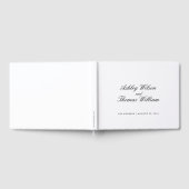 書モダン道白黒結婚の ゲストブック (全面)