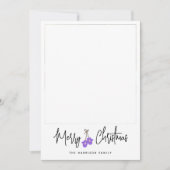 書モダン道紫ミトン写真フラット シーズンカード (正面)