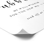 書モダン道結婚のバブル送信サイン ポスター (角)