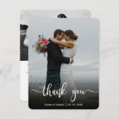 書モダン道結婚の全写真 サンキューカード (正面/裏面)