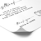 書モダン道結婚の写真案内書 ポスター (角)