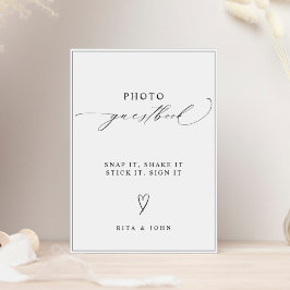 書モダン道結婚の写真案内書 ポスター