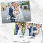 書モダン道結婚の新郎新婦4枚 サンキューカード<br><div class="desc">書モダン道の結婚花嫁と花婿4枚の写真サンキューカード – ホワイトスクリプト</div>