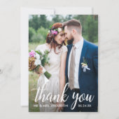 書モダン道結婚の新郎新婦5枚 サンキューカード (正面)