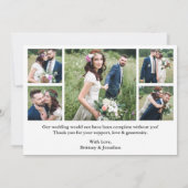 書モダン道結婚の新郎6枚 サンキューカード (裏面)