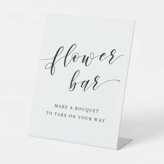 書モダン道結婚の花バー 台座サイン (正面)