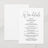 書モダン道結婚の詳細情報 エンクロージャーカード (正面/裏面)