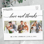書モダン道結婚の3つの写真の愛と感謝してい ポストカード<br><div class="desc">書モダン好き感謝していと結婚の3写真ありがとうはがき</div>