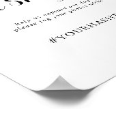 書モダン道結婚のOh Snap Sign ポスター (角)