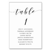 書モダン道結婚座図 テーブルナンバー (正面)