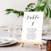 書モダン道結婚座図 テーブルナンバー