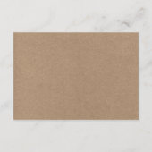 書モダン道結婚詳細クラフト エンクロージャーカード (裏面)